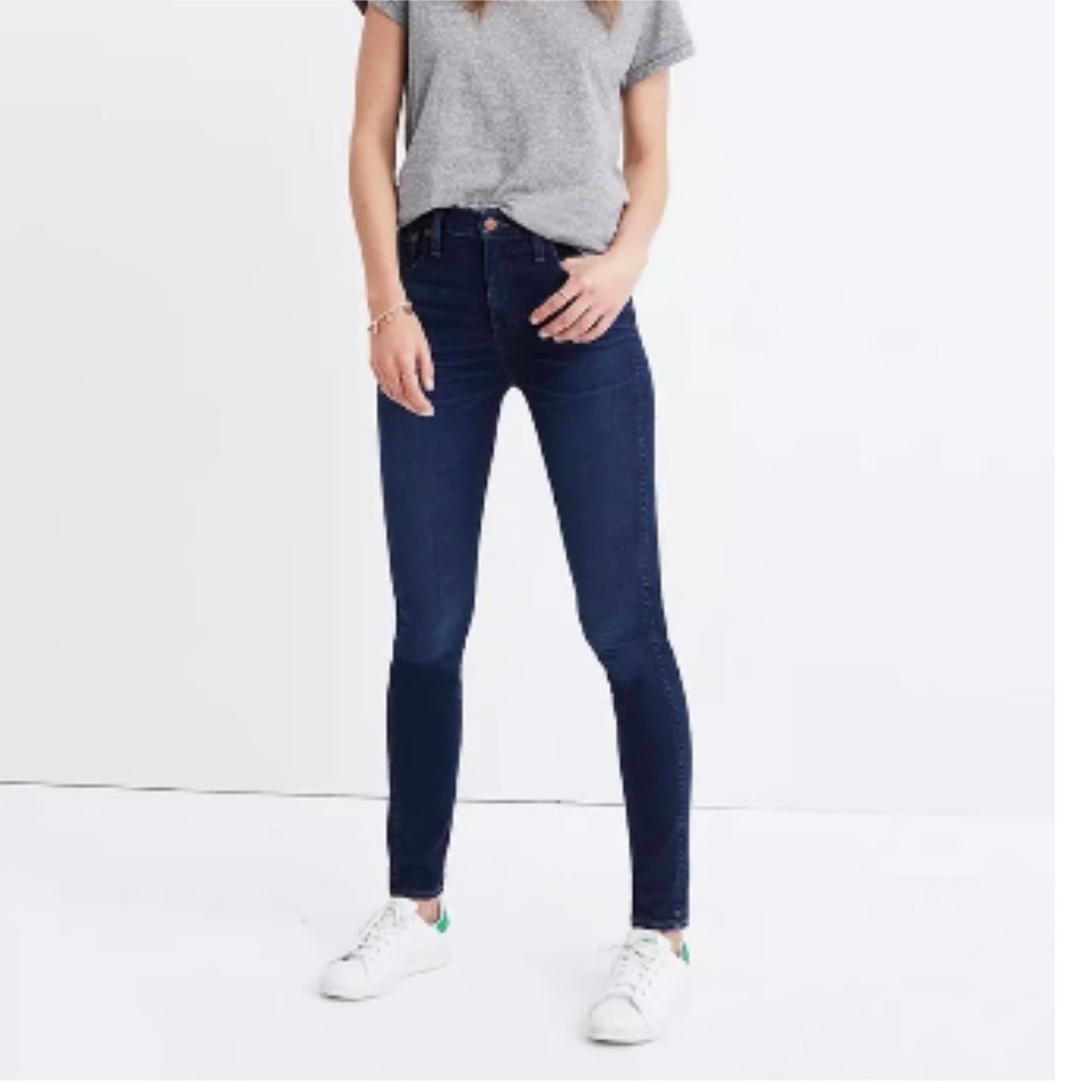 Madewell Dark Blue Skinny Jeans women 25 high rise festival casual office Y2K